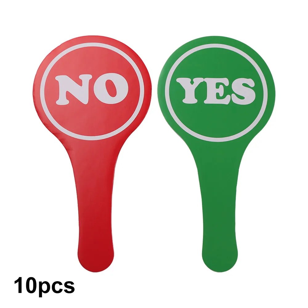 10pcs Score Board Expression KT Board Right/Wrong Yes/No Judges' Cards Red Green Stop/Go Hand Held Response Card Kindergarten