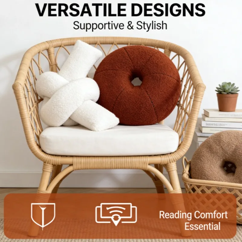 

Абстрактная форма, декоративная подушка из овечьей шерсти, домашний декор, акцентная подушка для дивана-кровати, стула, поясничная поддержка, декоративная подушка