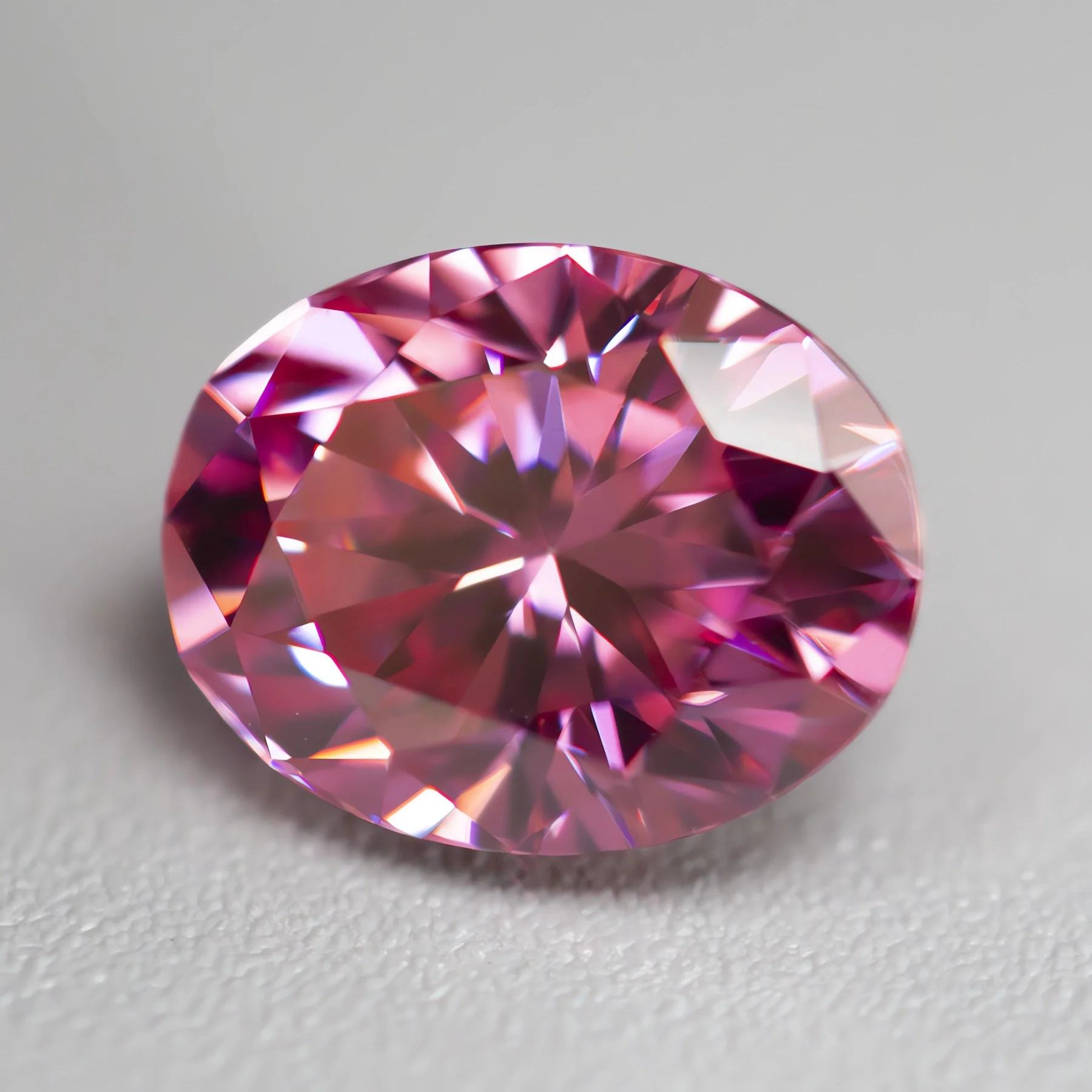 New Dark pink Moissanite Stone With Certificate Oval Cut 0.5-5.0ct Certified Moissanite Loose Gemstone Positive Pass Tester DIY