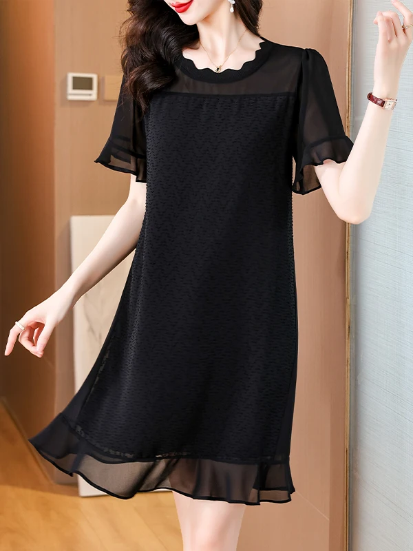 Vestido f plus size, moda verão, casual, solto, túnica ande, saia midi com painel bordado floral, silhueta linha a