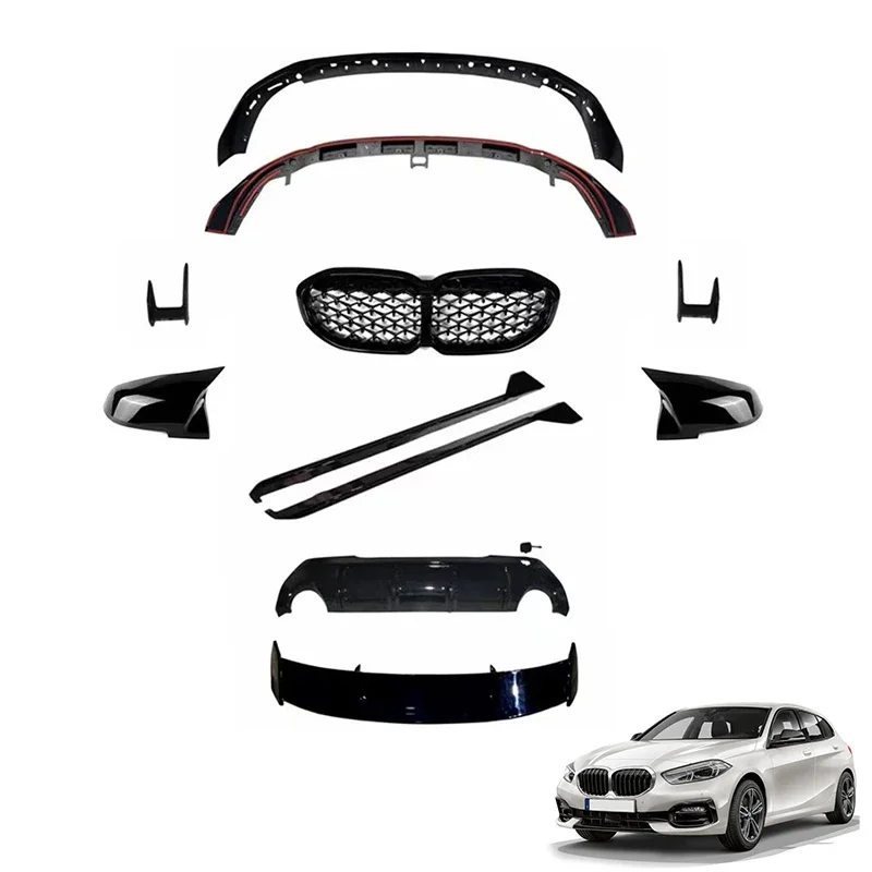 Auto Part Body Kit M-Performance Kit Modified Side Skirts Fender Front Lip Bumper Body Kit For  Serie 1 F40