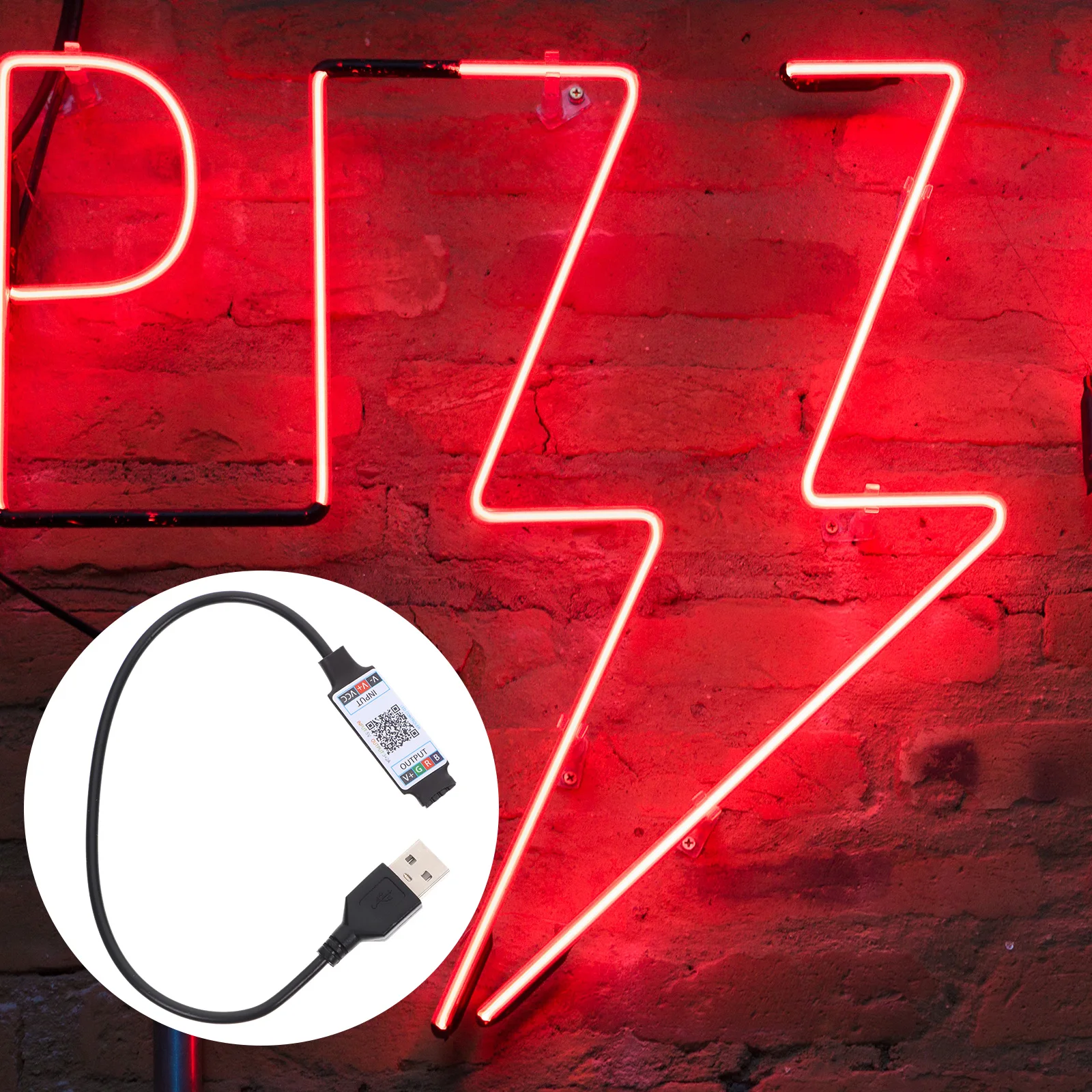 

Controller LED Strip Light Wireless Smart RGB Adapter USB Powered Multi Color Music Timing ABS Alloy Durability