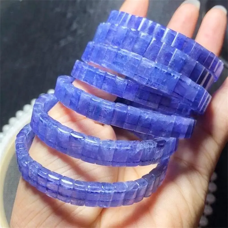 Natural Tanzanite Bangle Bracelet Healing Fashion Reiki Crystal Man Woman Fengshui Gemstone Jewelry 1PCS