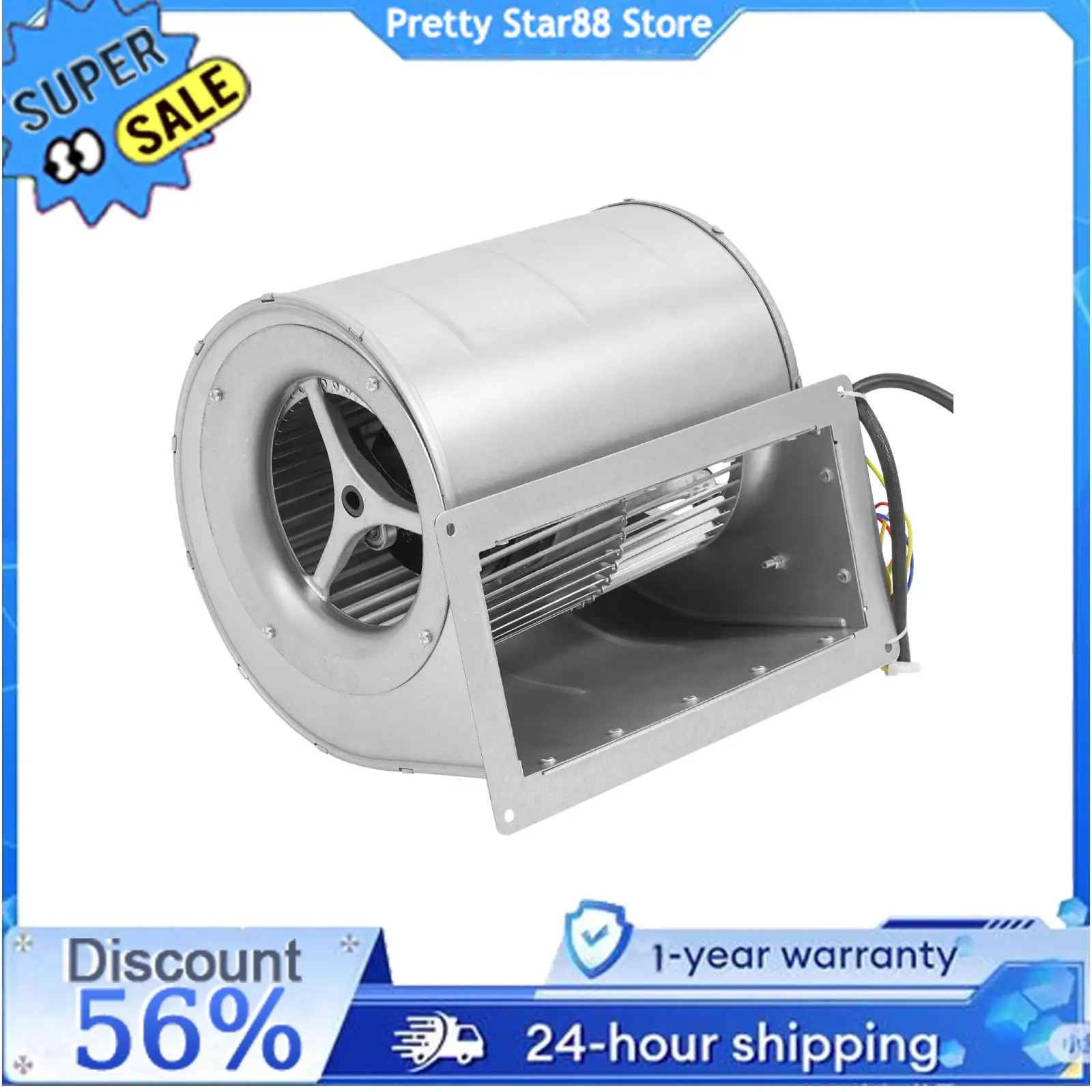 Ventilatore centrifugo a 2 aspirazioni Ventilatore industriale da 150 W 1300 giri/min utilizzato in fabbrica Ventilazione del tunnel della miniera Rimozione della polvere e raffreddamento