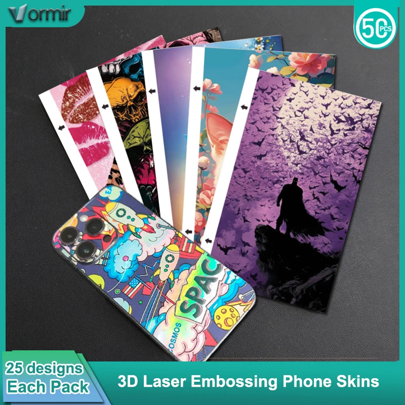 

VORMIR 50 шт. 190*120 мм 3D-пленки для телефонов с лазерной гравировкой, декоративные наклейки на заднюю панель для любой машины для резки защитных пленок для экранов
