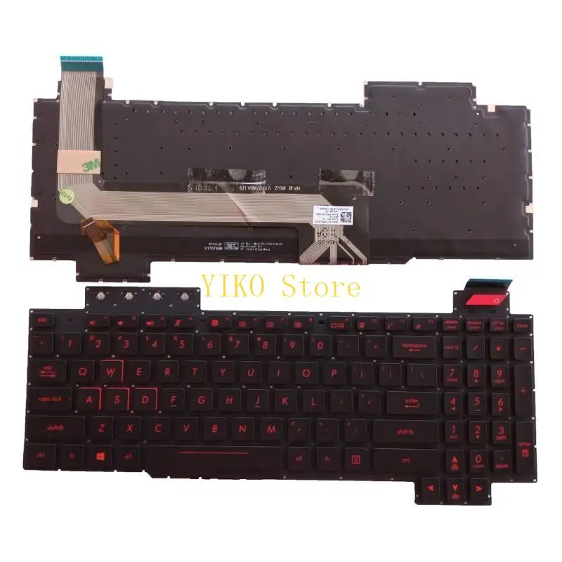 K32C Original Keyboard for ROG FX503 FX503V FX63 FX63V FX63VM ZX63V FX503VM Red Printing with Backlit Keyboards US Version