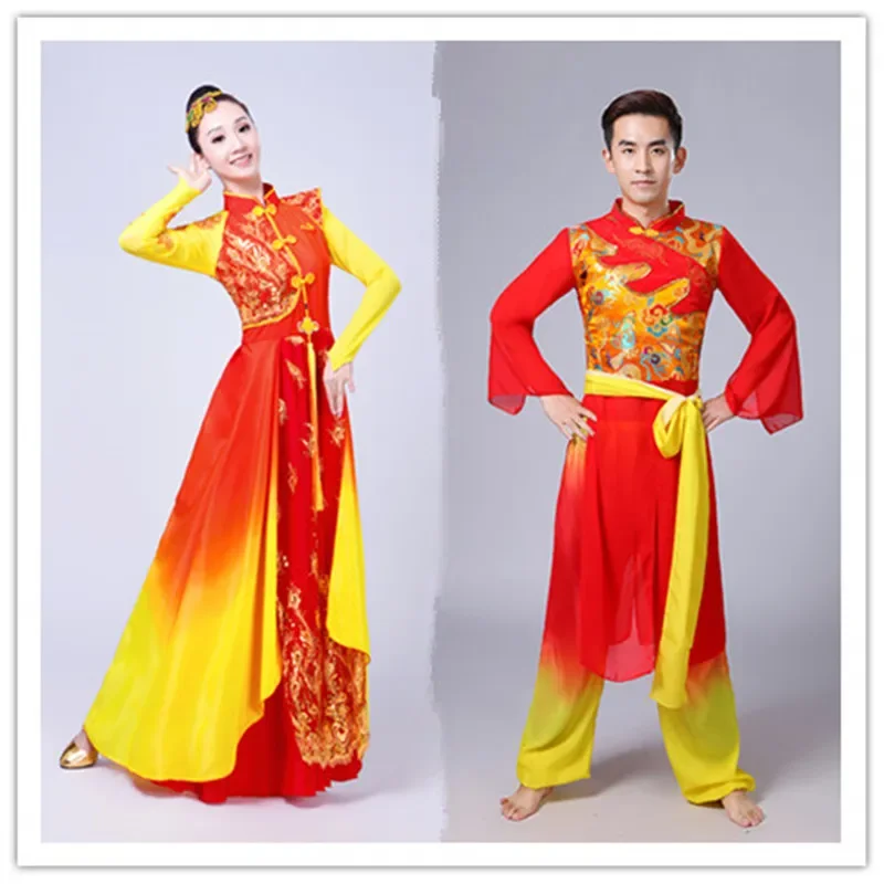 New opening dance costumes, modern dance, men and women, drums, costumes, festive, yangko, classical dance costumes TB190104