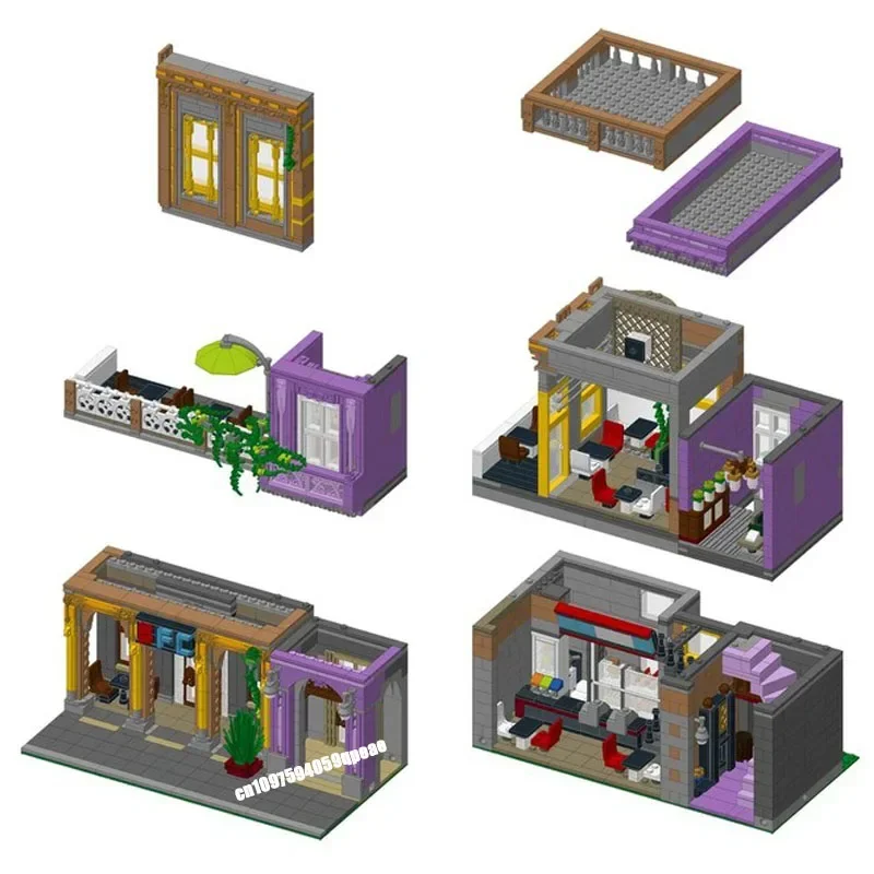 ใหม่ 3041PCS เมืองขายร้อนสตรีทวิว Moc โมดูลาร์ BFC ร้านอาหารรุ่นที่กำหนดเองปริศนา DIY ความคิดสร้างสรรค์ KidToy ของขวัญวันเกิด