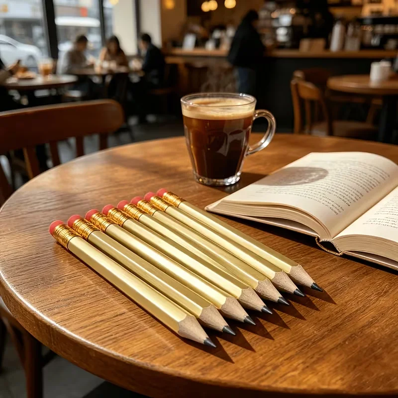 50 pieces, 110 customizable short pencils 3.94inch, customizable for advertising, holidays, weddings, student rewards, fun gifts, student pencils available in multiple colors