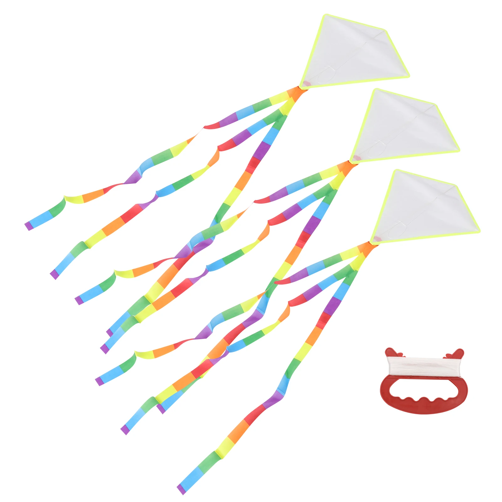 

3 Sets DIY Kite Fly with Swivel Line Graffiti Easy to Outdoor for Kids Blank Painting