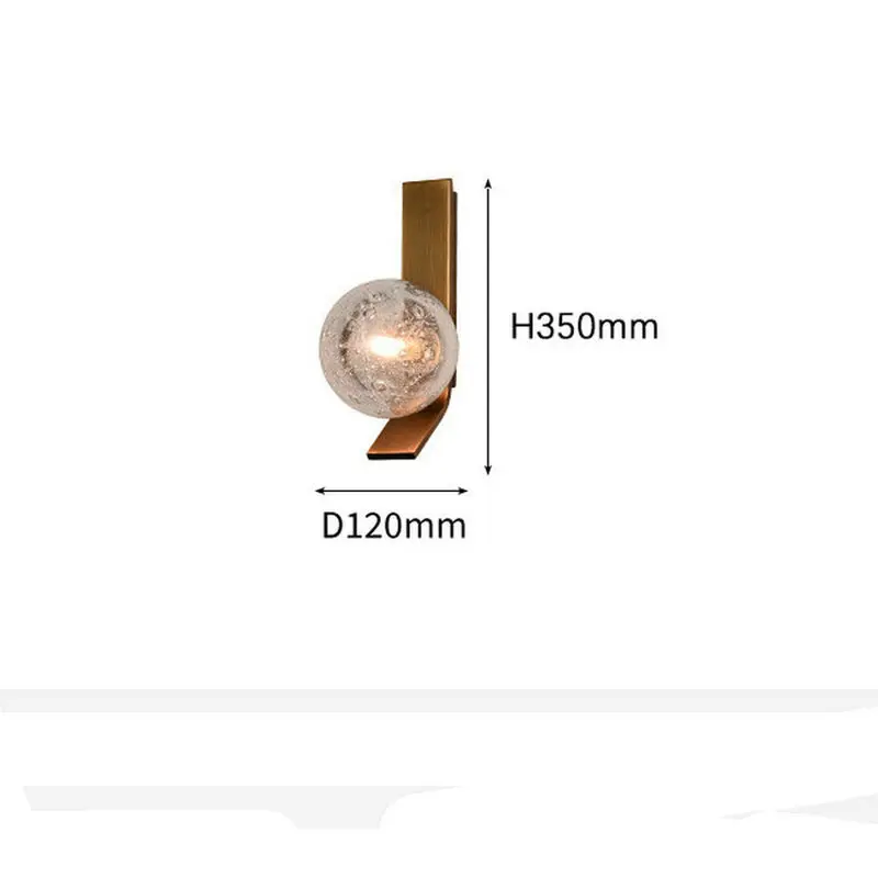 

Новый легкий роскошный настенный светильник, настенный светильник из пузырькового стекла в стиле ретро, подходит для спален, гостиных, специальных стен, коридоров.