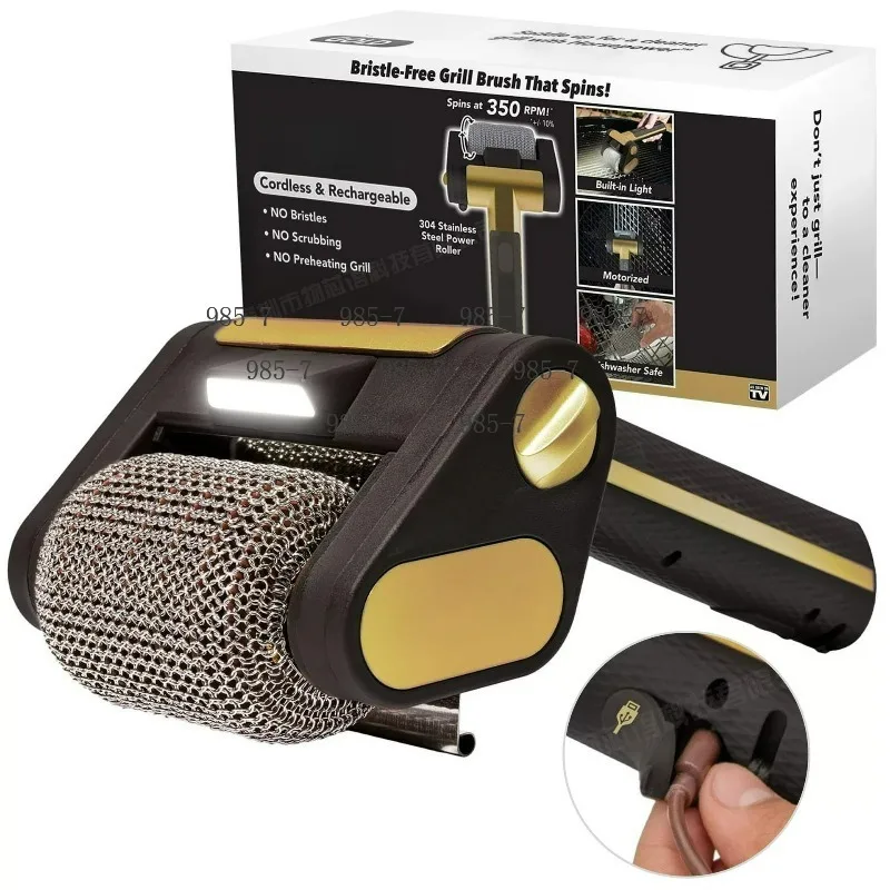 Brushless Rotation BBQ Cleaning Brush, New Barbecue Grill Cleaning Tool
