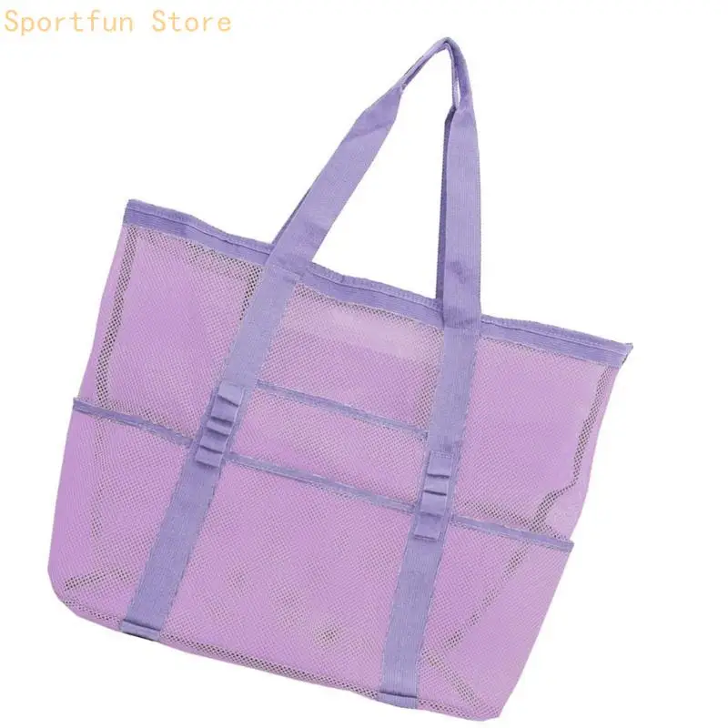 

X7jd Женская сетка сетка на плечо для пляжной сумки с песчаной сумкой для игрушек сумочка для пикника сумки для пикника