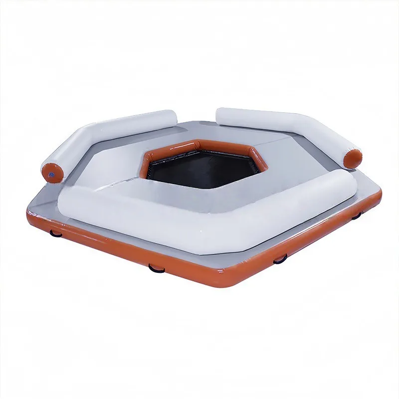 Multi-person water inflatable floating platform, sea leisure platform, fishing floating bridge