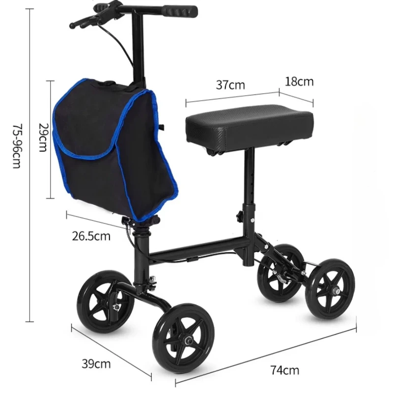 أداة مساعدة على المشي قابلة للطي - مشاية قصب واحدة لإصابات الكاحل، سكوتر التنقل لاستعادة الكسر، جهاز مساعد لكبار السن/المعقين