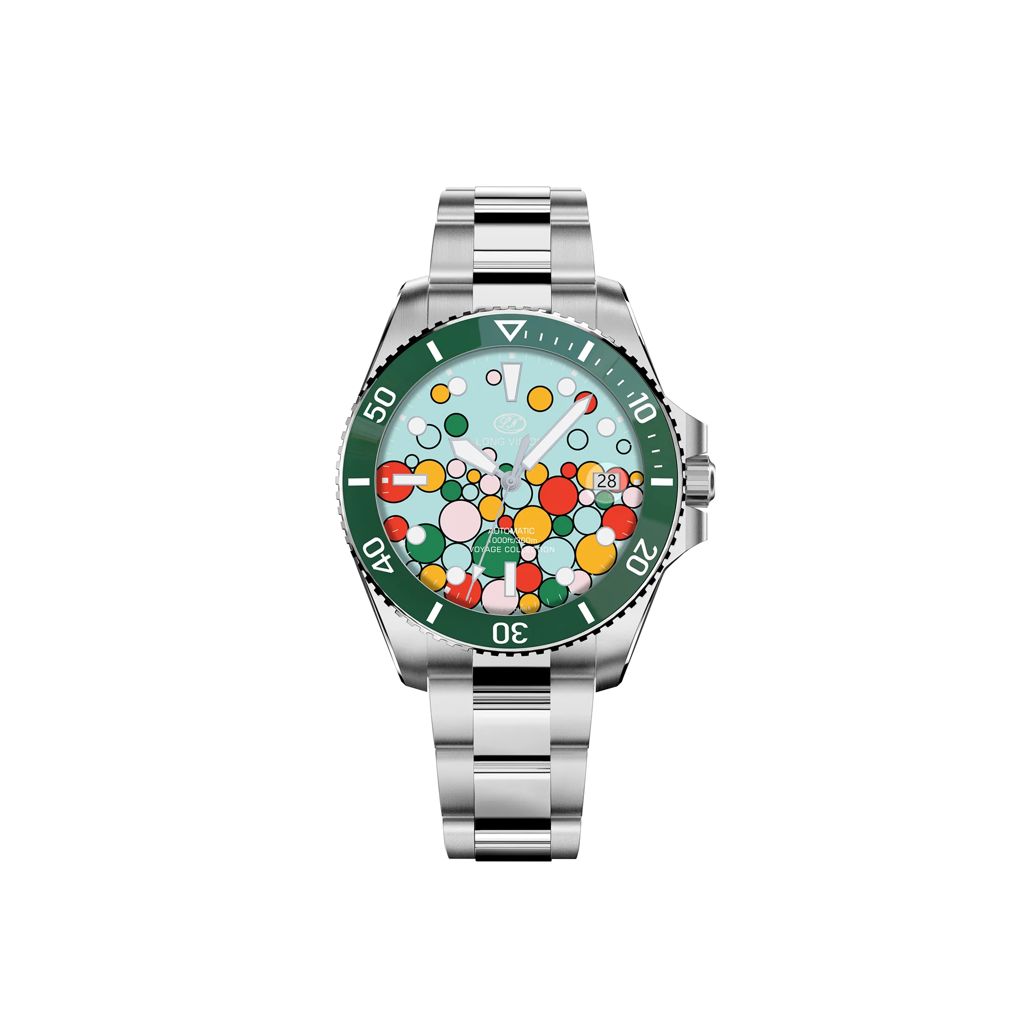 Long Vision Luxury Men Diver Mechanical Watch Swiss SW200 Automatic Movement Swiss Luminous Business Formal Wristwatch YH018R