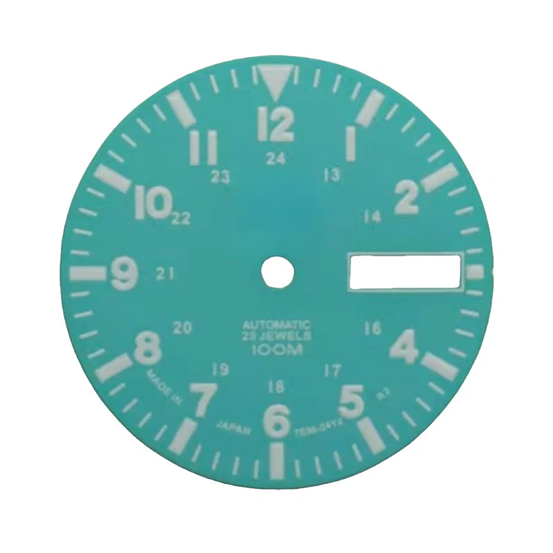 Циферблат NH36, винтажный светящийся циферблат желтого, оранжевого, белого, черного, зеленого цветов, 28,5 мм, подходит для часов NH36, Часовые аксессуары