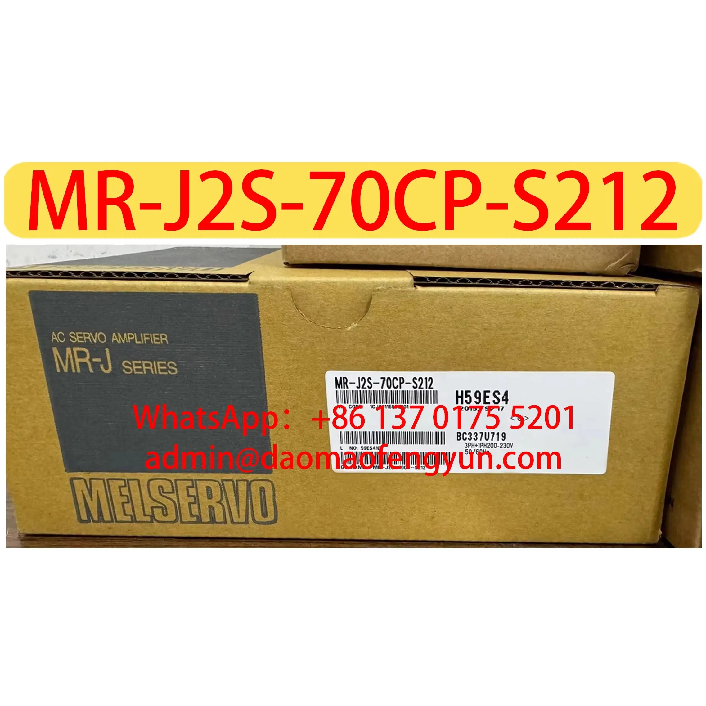 MR-J2S-70CP-S212 Brand New Servo Drive Original Genuine，Fast Shipping