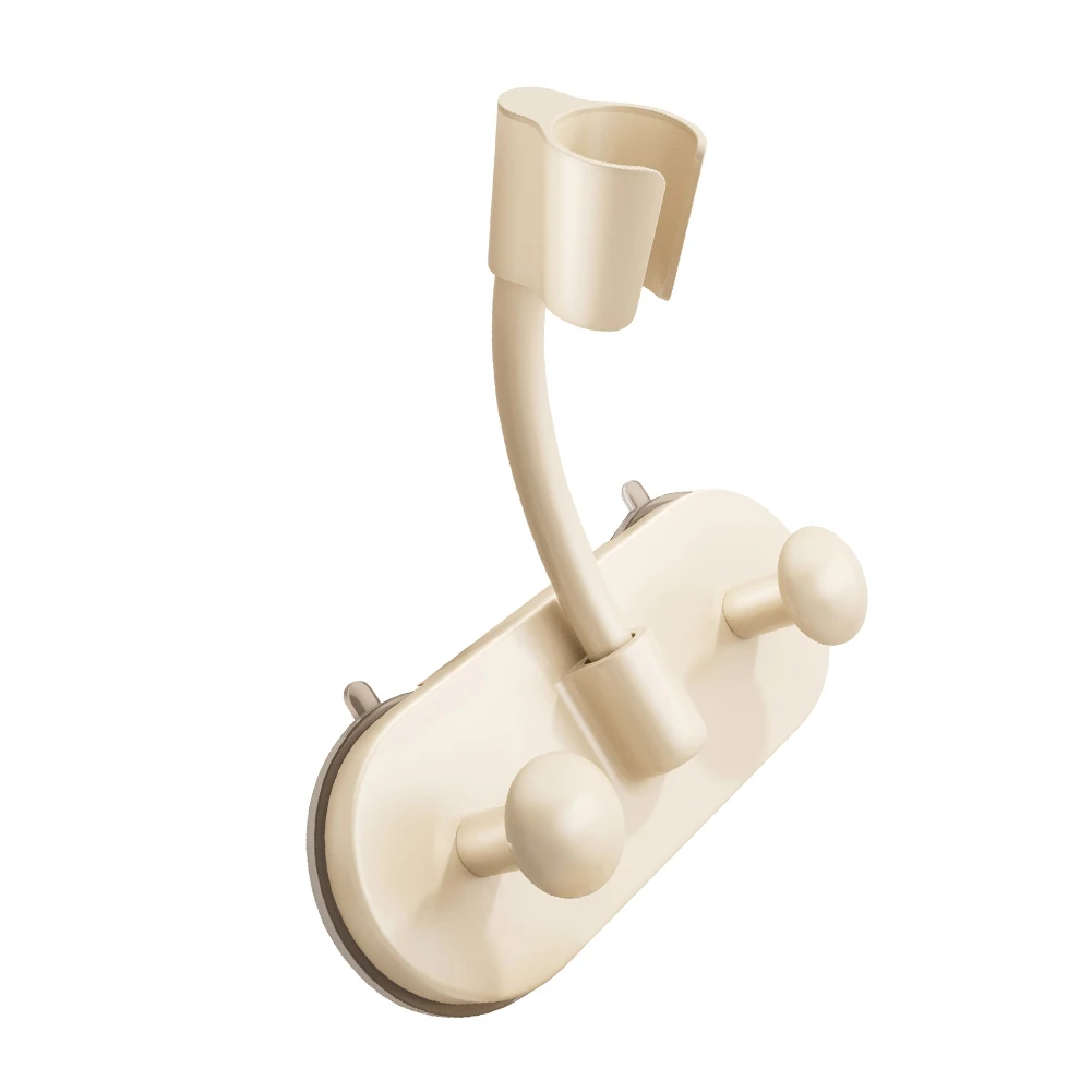 Suction Cup Shower Head Holder Adjustable Height and Angle No-Drill Mount for Standard Shower Heads ABS Bracket 15x4.7x18cm