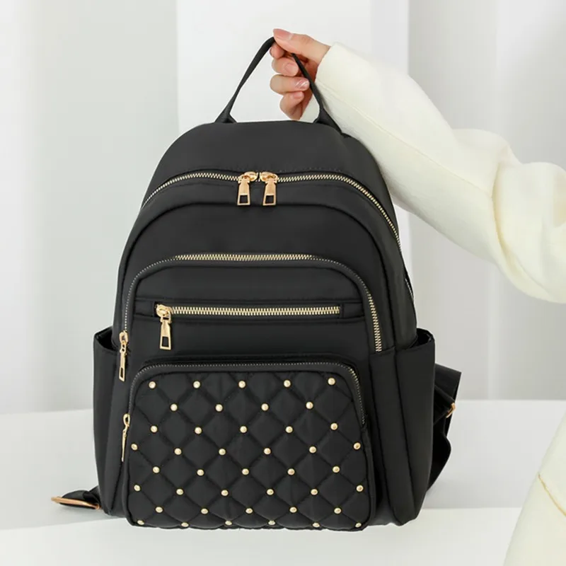 

Ladies Oxford Cloth Backpack Large Capacity Outdoor Travel Bag Large School Bags for Teenage Girls Shoulder Bag