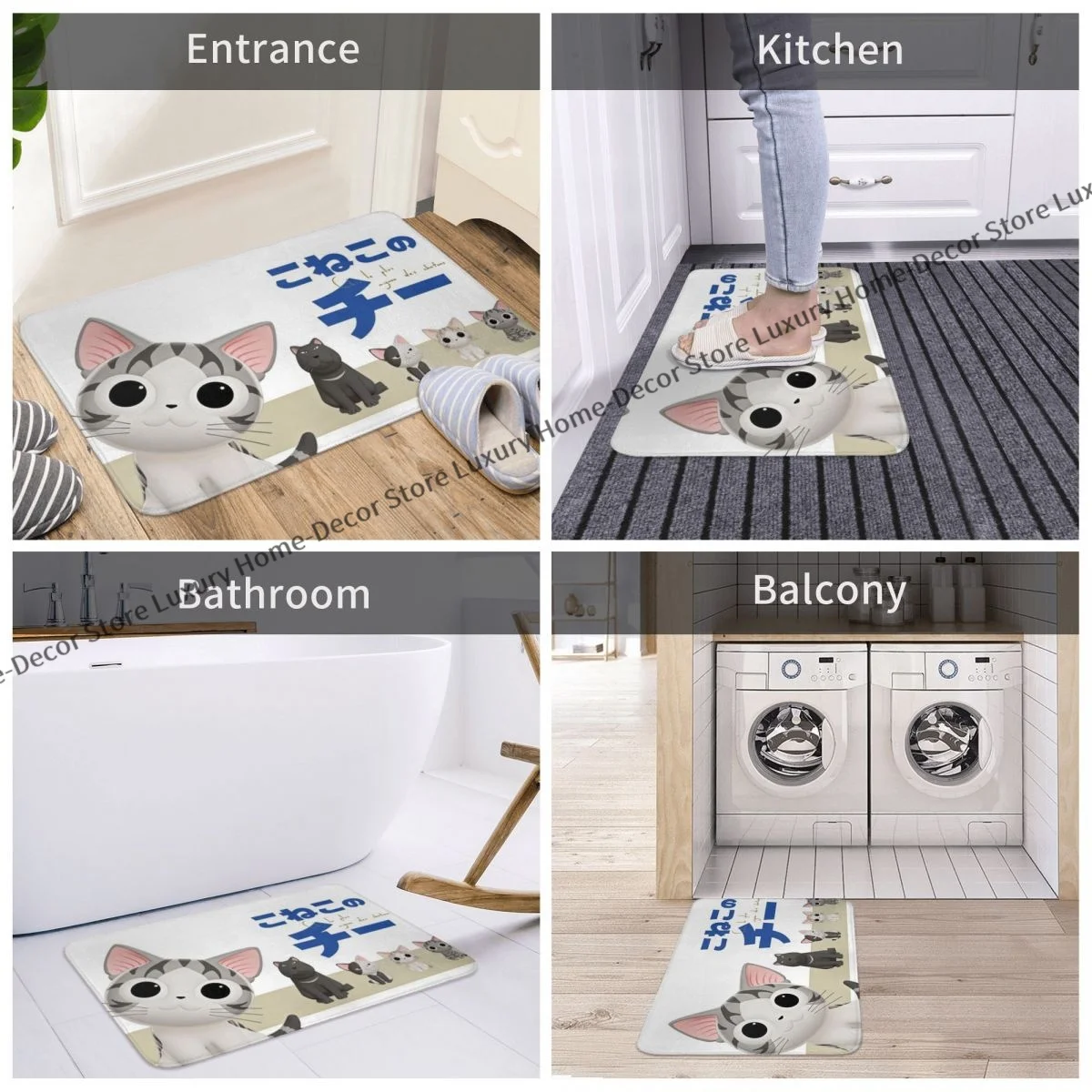 Anti-Slip Doormat Bath Mat Chis Sweet Home Chi The Cat Hallway Carpet Welcome Rug Indoor Decor