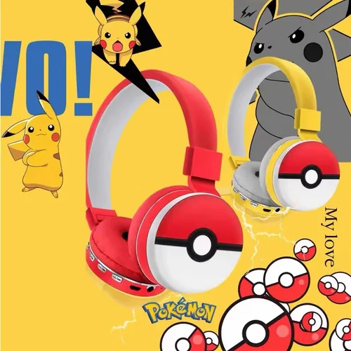 Pokemon Pikachu auriculares Bluetooth auriculares inalámbricos Anime dibujos animados auriculares estéreo con micrófono Hottie Y2k regalos de moda