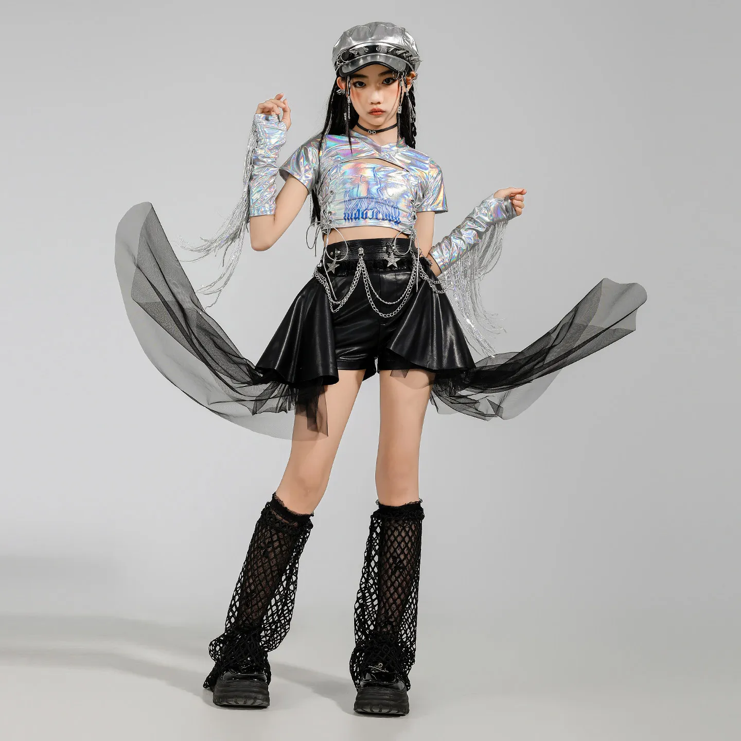 2026 New K POPJazz Dance Costume For Girls Hip-Hop Dance Performance Clothing Children's Girl Group Party Streetwear XH2931