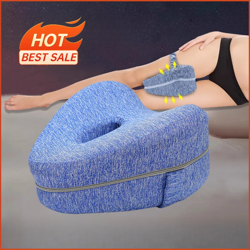 Memory Foam Leg Knee Foam Support Pillow Side Sleeper Sciatica Orthopedic Sciatica Back Hip Relief Pillow For Bed Sofa