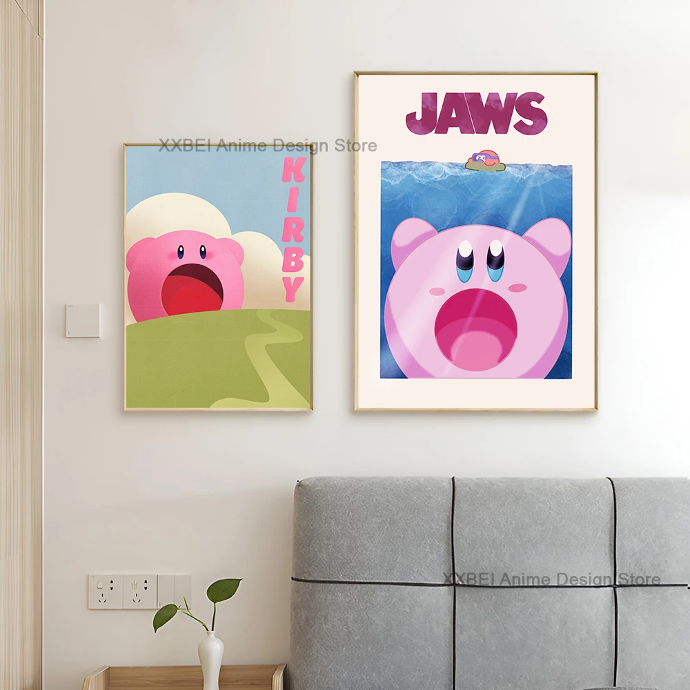 Moderne Kunst Haupt dekoration niedlichen Kirbys Poster Aufkleber hochwertige Druck Schlafzimmer