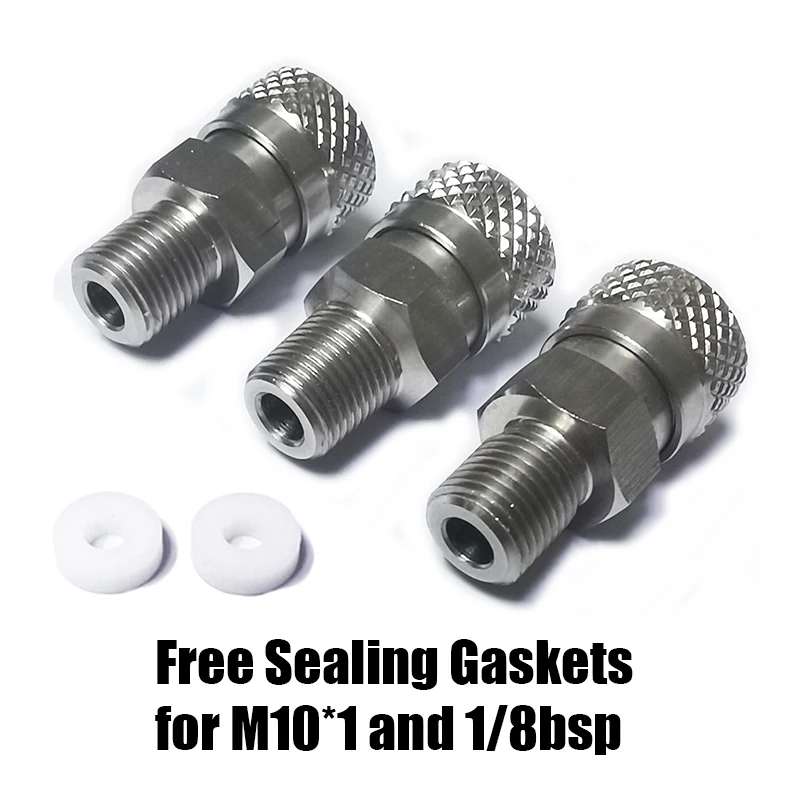 Hpa Luft 8mm Schnell kupplung Stecker Buchse Adapter 8mm Füll nippel Hochdruck 1/8npt 1/8bsp m10 * 1 m8 * 1 Edelstahl – Detail 4