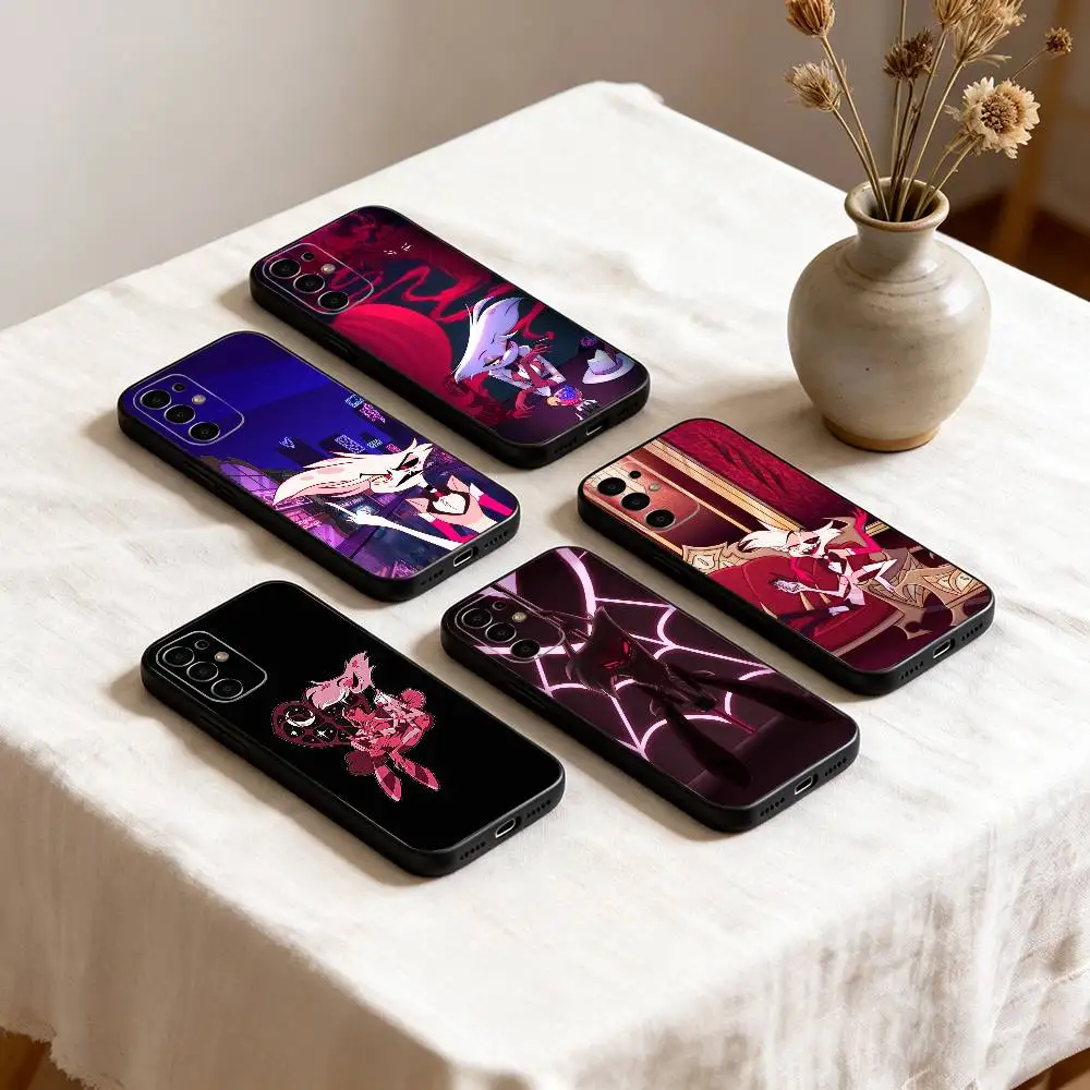 H-hazbin hotel angel dust  Phone Case Black Silicone Soft For Samsung S25,S24,S21,S22,S23,S30,Ultra,S20,Plus,Fe,Lite