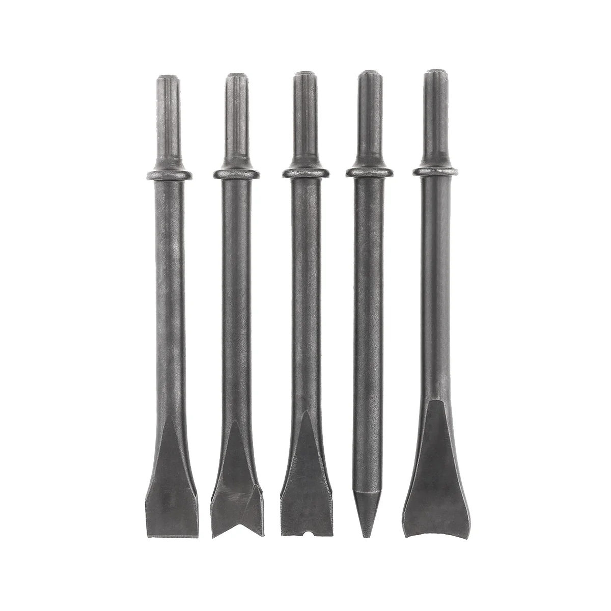 5Pcs/Lot Accessories Hard Steel Solid Long Air Chisel Impact Head Support Pneumatic Tool for Cutting / Rusting Removal