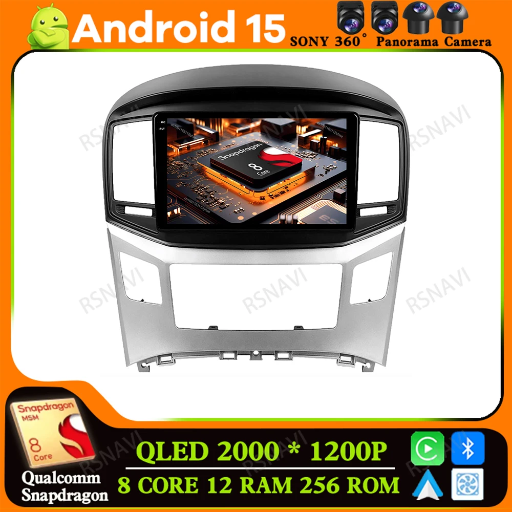 

Android 15 For Hyundai H1 Grand Starex I800 TQ 2007-2015 Navigation GPS DSP BT Head Unit Qualcomm Viedo Player Car Radio 5G WIFI
