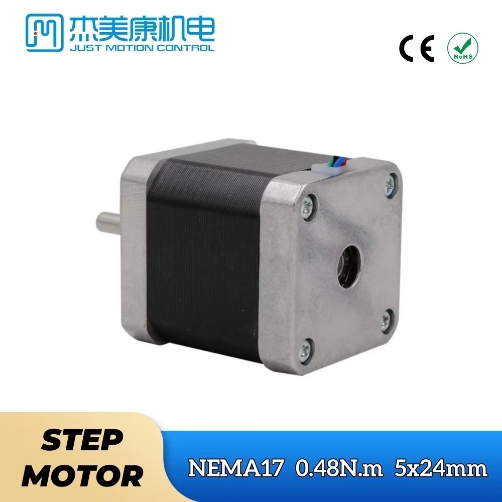 JMC Nema17 2-Phase 42J1848-425-SX 0.48Nm 2.5A Shaft 5x24mm Micro Hybrid Stepper Motor for CNC Printer Machine Parts
