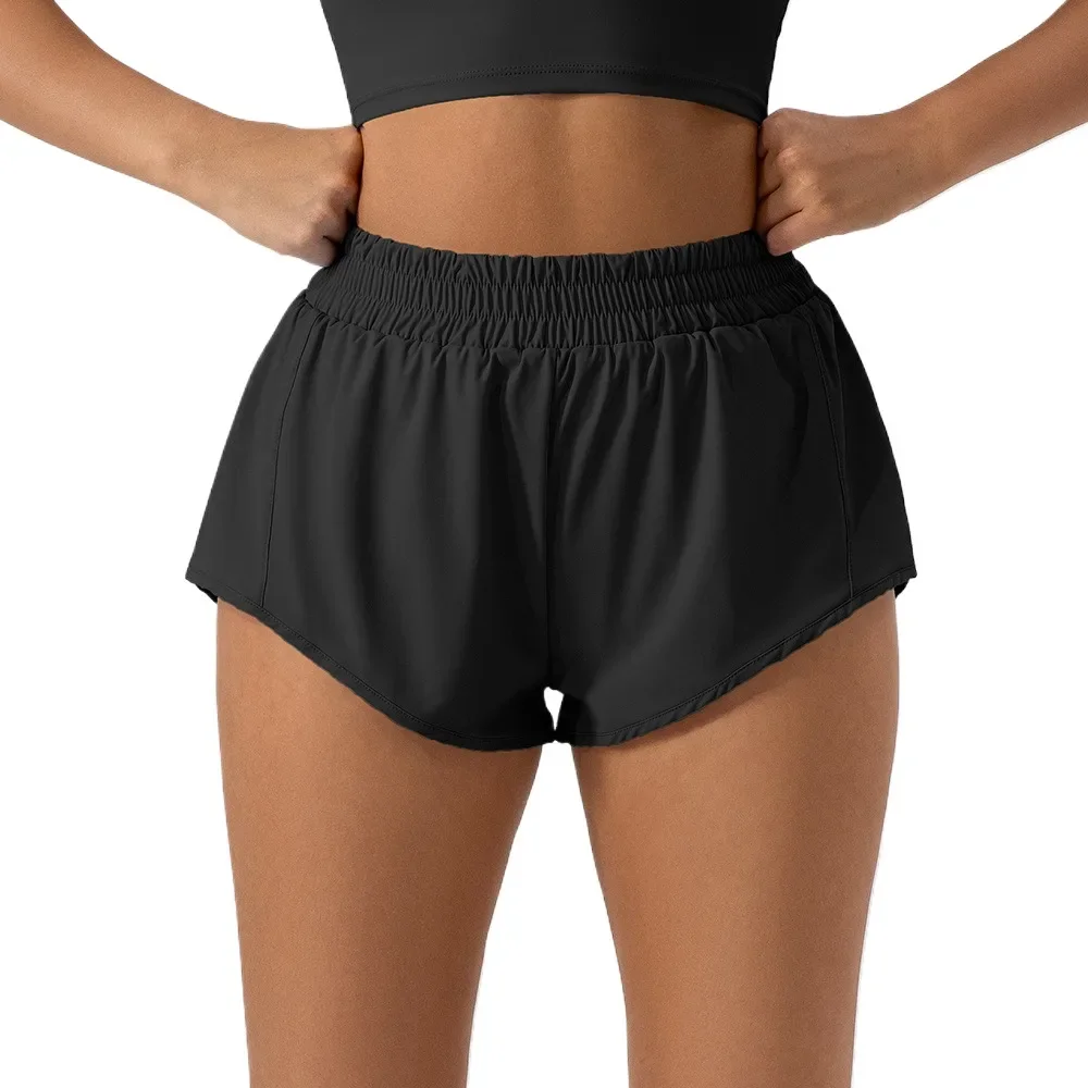 

Mermaid Curve Summer High Waist Yoga Shorts Women's Fitness Clothes Loose Running Outdoor Fitness Shorts Three-point Pants