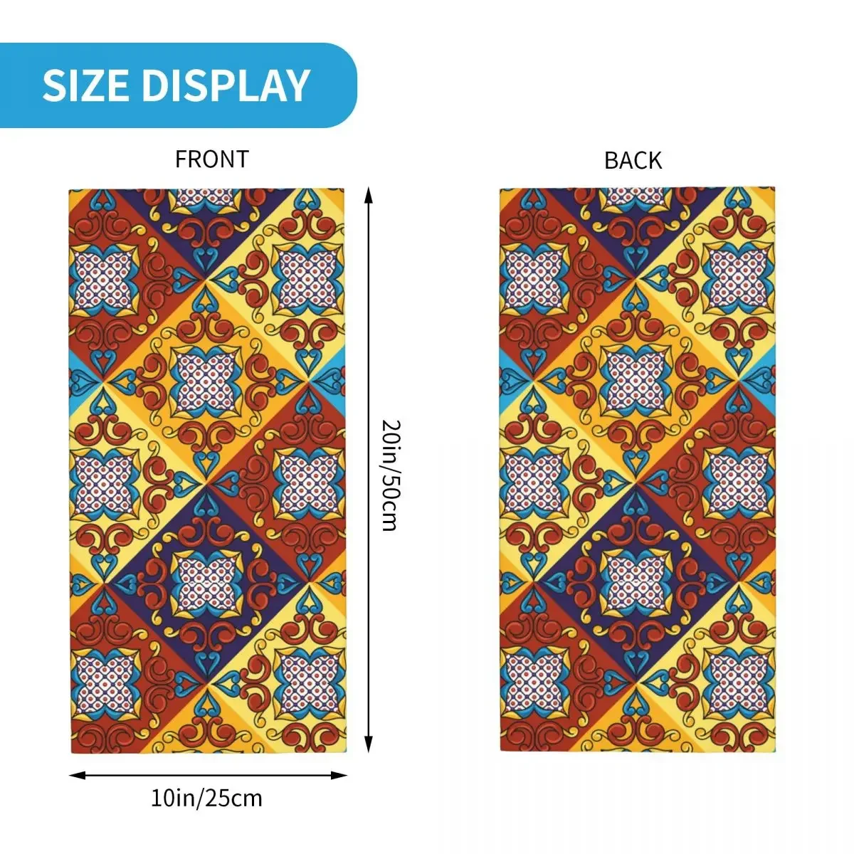 멕시코 꽃 탈라베라 반다나 목 각반, 방풍 얼굴 스카프 커버, 여성 남성 머리띠, 튜브 바라클라바