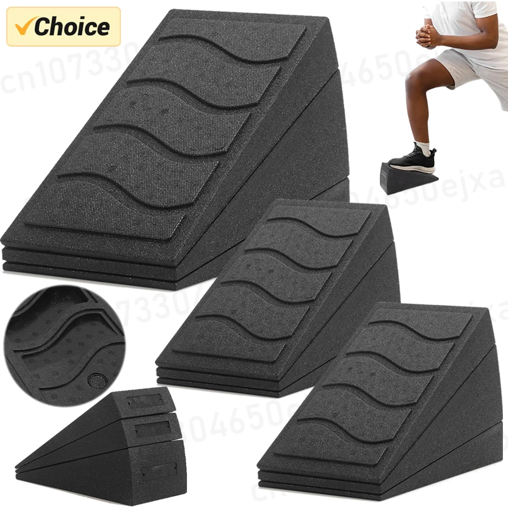 Calf Stretching Board Non-Slip Ramp Deadlift Calf Stretcher Slant Board Strength for Squat and Deadlift Yoga Accessories