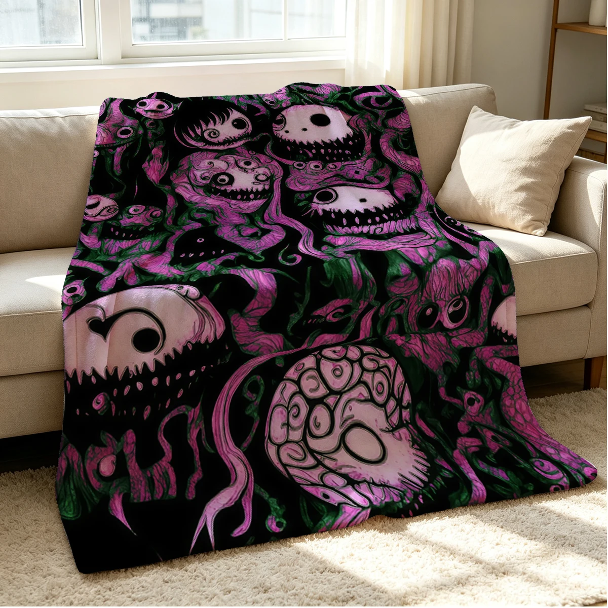 Chaos Spawn Flannel Blanket Warm Soft Halloween Christmas Couch Warm Cozy Decorative Decor Gift for All Season