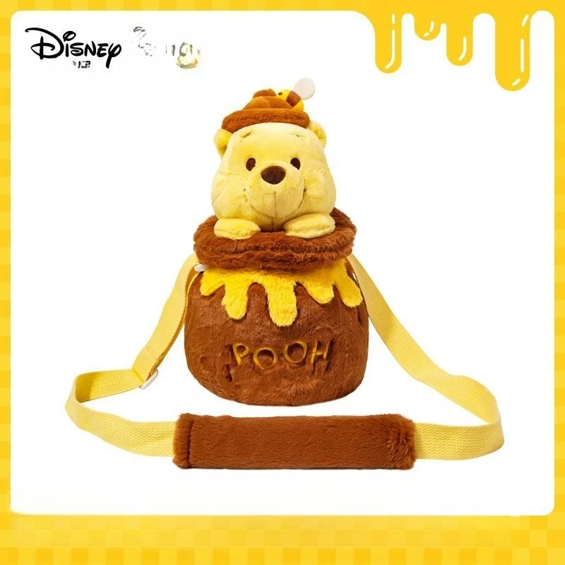 

Модная новая сумка с милым медовым горшочком в стиле Дисней, с изображением мультяшного медведя Пуха, универсальная сумка через плечо, персонализированный подарок на день рождения