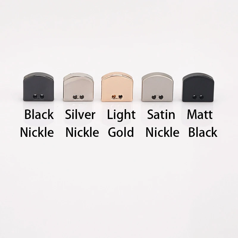 60Pcs/Lot Metal Alloy Sewing Stoppers Bell Cord End Lock Hoodie/Pants Drawstring Rope Flat Cord String Black/Nickle/Gold 015