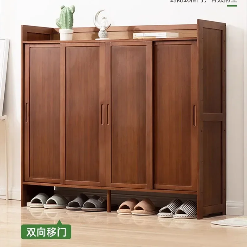 Meuble à chaussures économique en bois pour entrée, anti-poussière, organisateur de rangement compact, solution gain de place pour dortoir et petit appartement