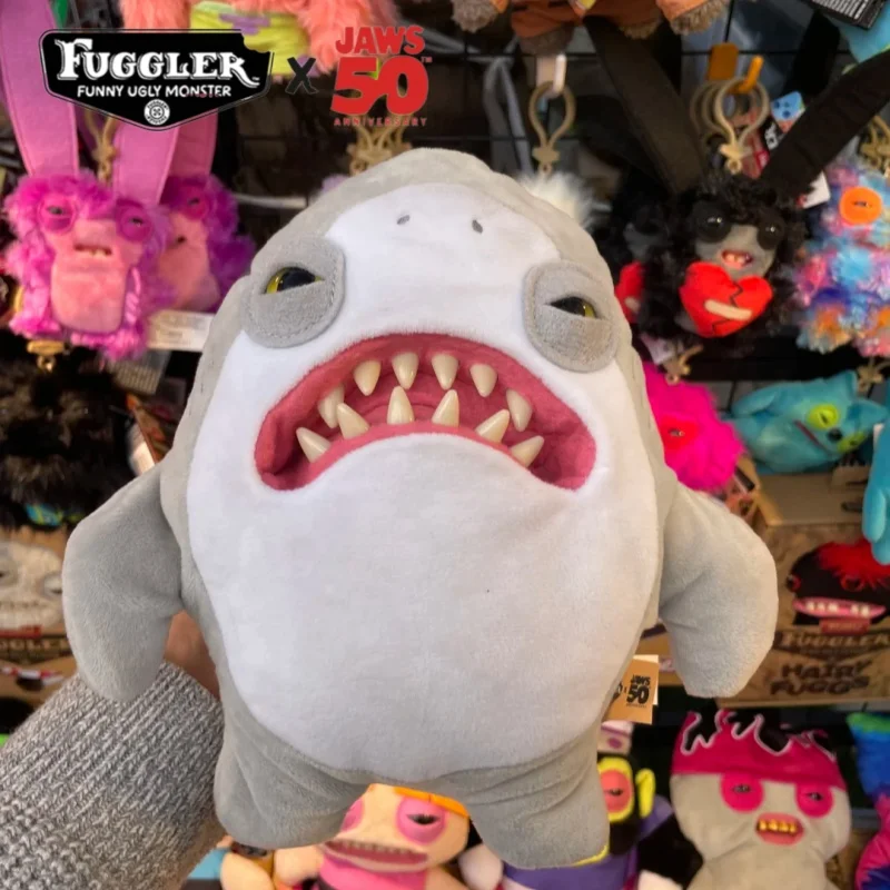 

New Official Fuggler X Jaws 50th Anniversary Authentic Great White Shark Plush Monster Funny Ugly Stuffed Trendy Toy For Adults