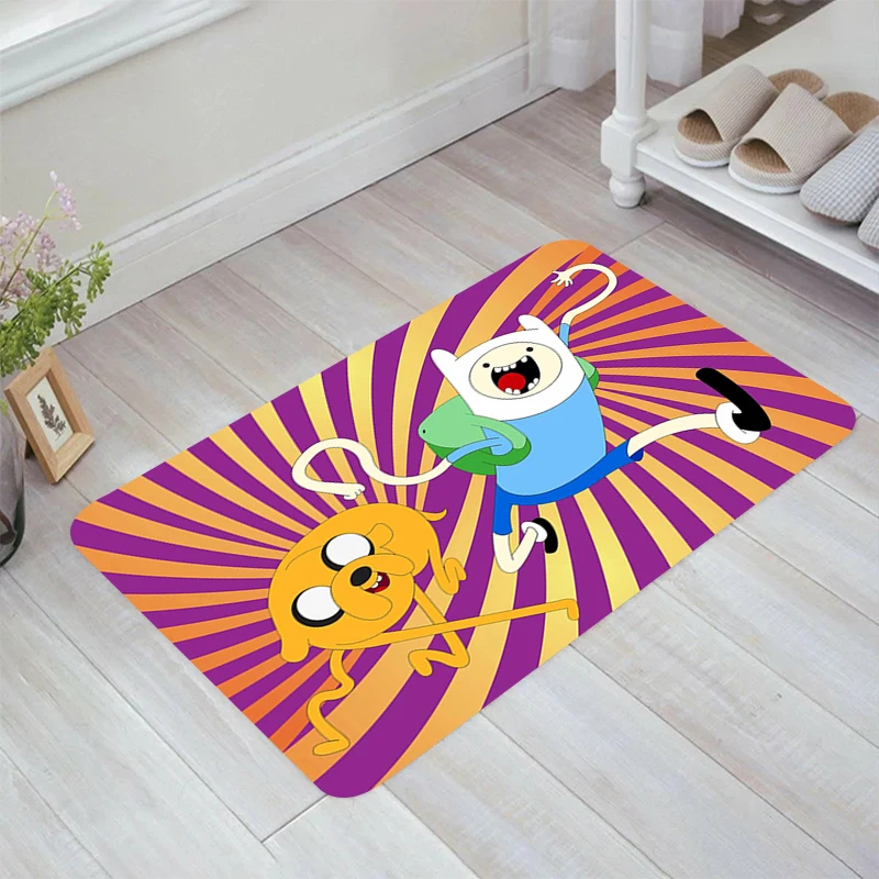 

Cartoon A-Adventures Funny Time Floor Mat Rugs Carpets Aesthetic Room Decoration Kitchen Rug Home Doormat Entrance Door Balcony