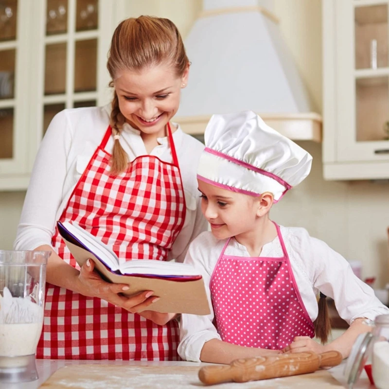 11 Stuks Schort voor Kleine Meisjes Kinderen Koken Bakken Set Chef Hoed Mitt & Gebruiksvoorwerp voor Peuter Dress Up Chef Rol