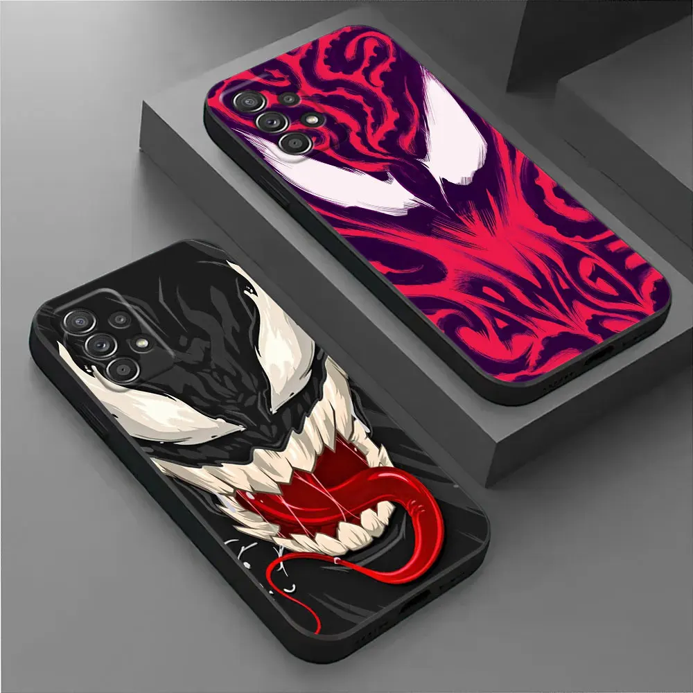 Venom Marvel Phone Case For Samsung Galaxy A55 Case A54 A52S A53 A51 A34 A35 A33 A32 A50 A72 A71 A30 A7 A9 2018 Funda Soft Cover