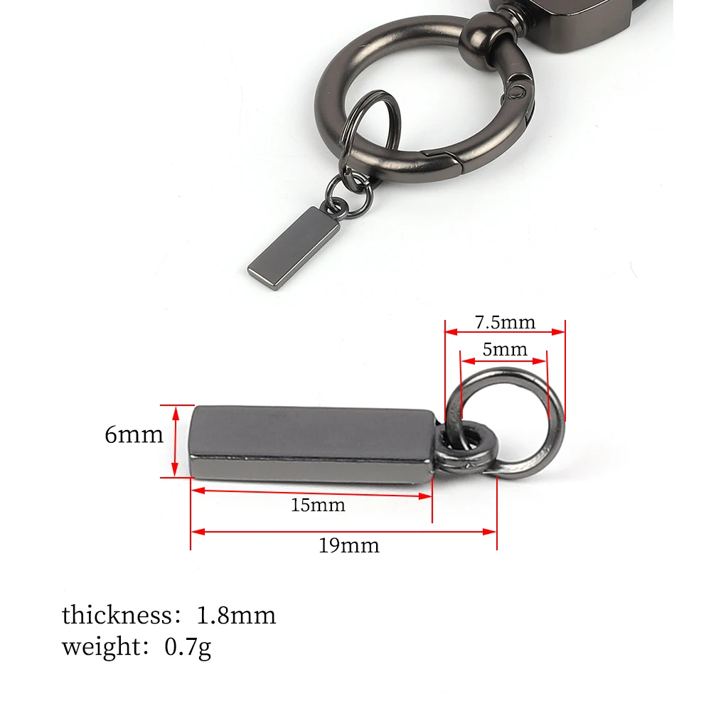 10 Pcs/Set Small Key Fobs Tags Key Rings Engraved Name Tags With Split Ring for Baggage Key Chains Key Ring