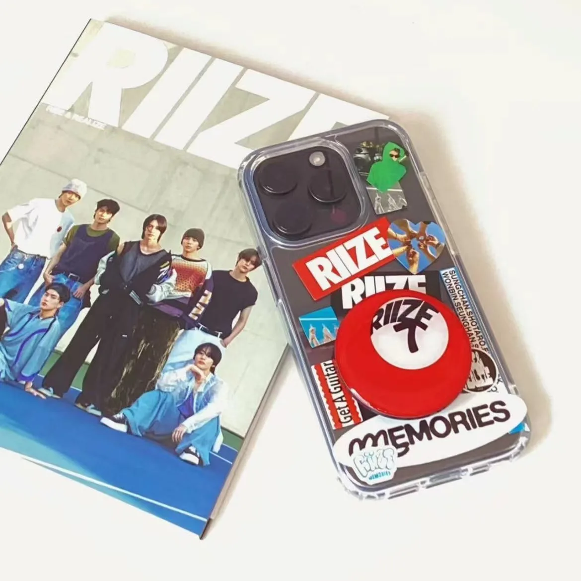 KPOP RIIZE Mobile Phone Support Holder RIIZE Acrylic LOGO Smart Tok SUNGCHAN WONBIN SHOTARO EUNSEOK SOHEE Fans Collection Gifts