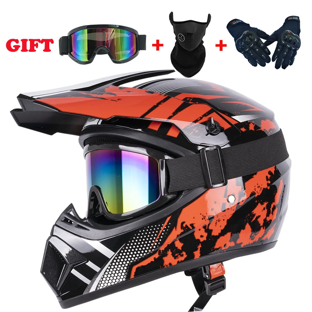 DOT Full Face Off-Road Helmet. Free Ship & 3 Gitsl Dominate MX & Trails Unleash the Adventure DH/AMMX/Dirt Bike for kids