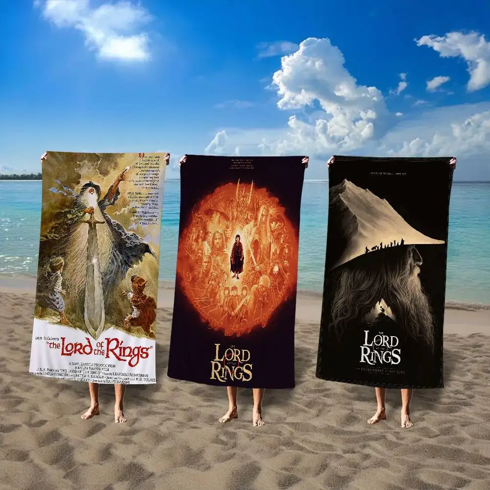 The L-Lord of the R-Rings Bath Towel Microfiber Soft Water Absorbing Breathable For Girl Kids Decorative Cartoon Beach Towel