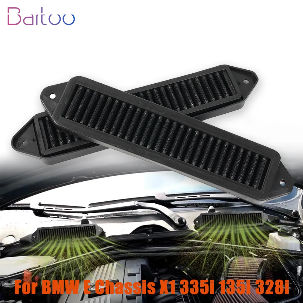 

2Pcs Cabin Air Cowl Filter For BMW E Chassis Only E82 E88 E90 E91 E92 E93 X1 M3 128i 135i 328i 335i Air Filter OFI086